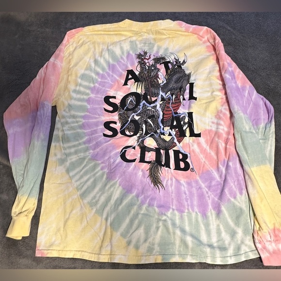 ASSC Tie-Dye Double Dragon Long Sleeve Shirt New - Picture 5 of 6